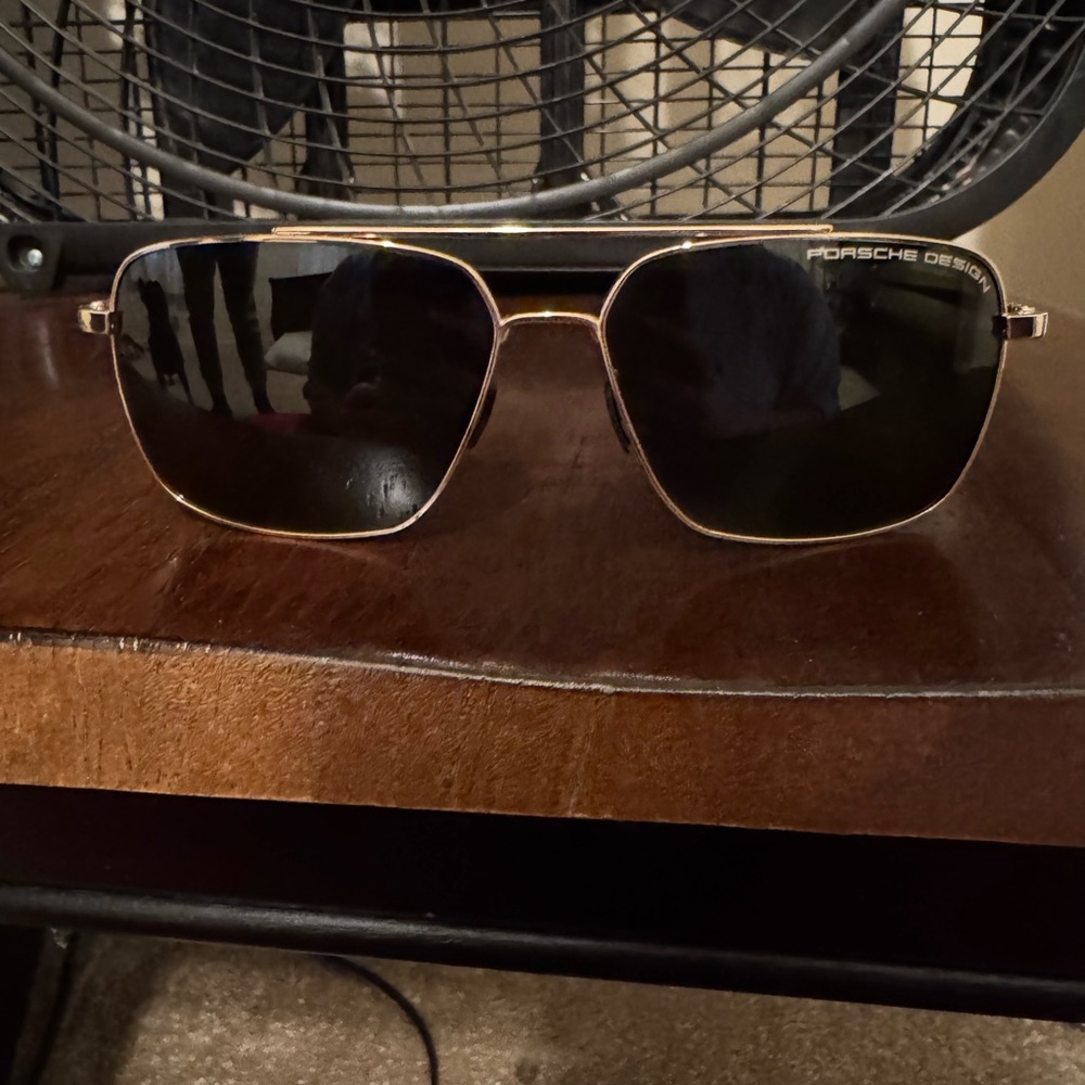 Porsche Design Gold and Black Sunglasses